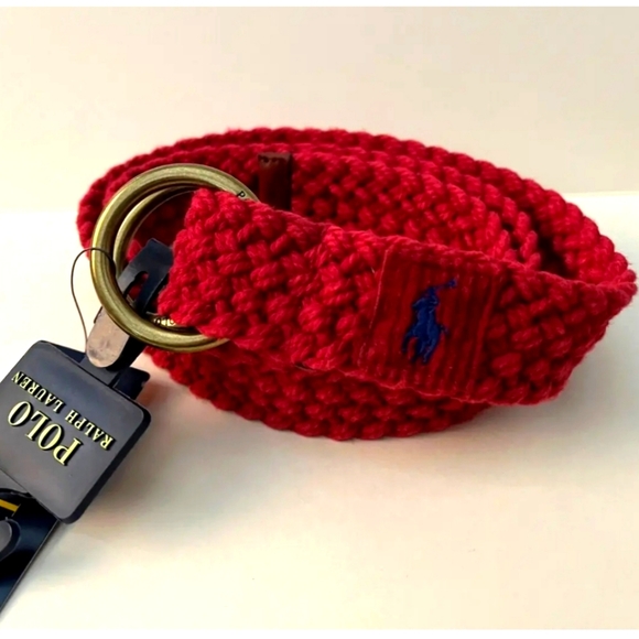 NWT Men's Ralph Lauren Polo Webbed Cotton O Ring Belt - Picture 5 of 9